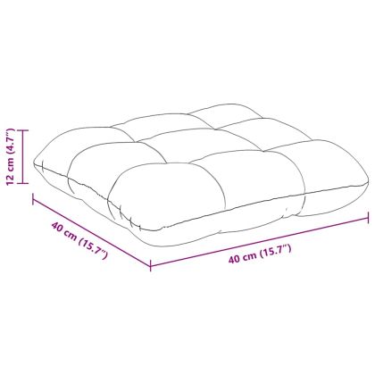 Възглавници за седалки 4 pcs Кафяво 40 x 40 x 12 см текстил