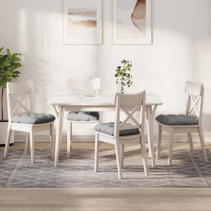 Възглавници за седалки 4 pcs Облачно сиво 40 x 40 x 12 см