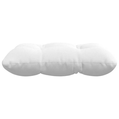 Възглавници за седалки 4 pcs Бяло 45 x 45 x 12 см текстил
