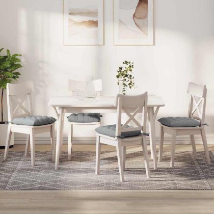 Възглавници за седалки 2 pcs Светлосиво 40 x 40 x 6 cm текстил