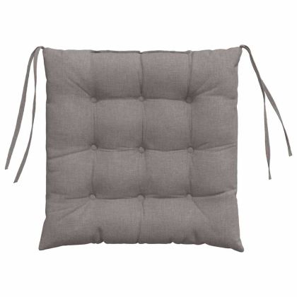Възглавници за седалки 2 pcs Таупе 40 x 40 x 6 cm текстил