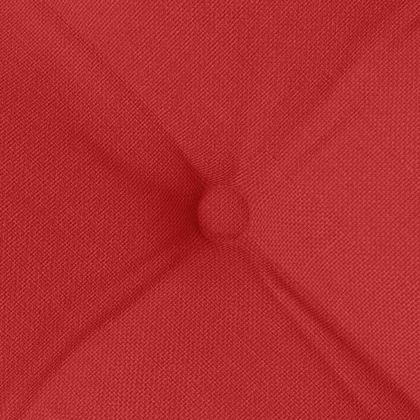 Възглавници за седалки 2 pcs Червено 40 x 40 x 6 cm текстил