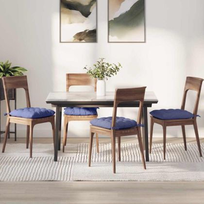 Възглавници за седалки 2 pcs Дънково син 40 x 40 x 6 cm текстил