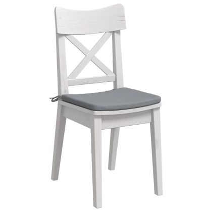 Възглавници за седалки 4 pcs Светлосиво 40 x 40 x 3 cm текстил