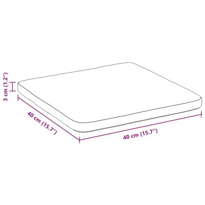 Възглавници за седалки 4 pcs Кафяво 40 x 40 x 3 cm текстил