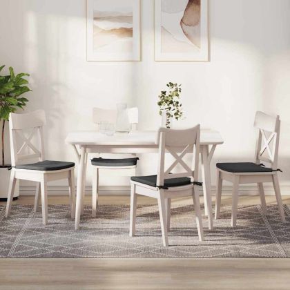 Възглавници за седалки 4 pcs Тъмен сив 40 x 40 x 3 cm