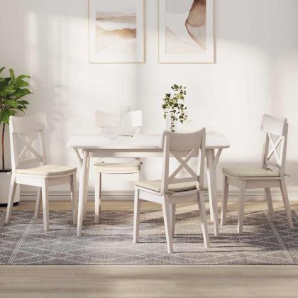 Възглавници за седалки 4 pcs Крем 40 x 40 x 3 cm