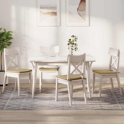 Възглавници за седалки 4 pcs Сивозелен 40 x 40 x 3 cm