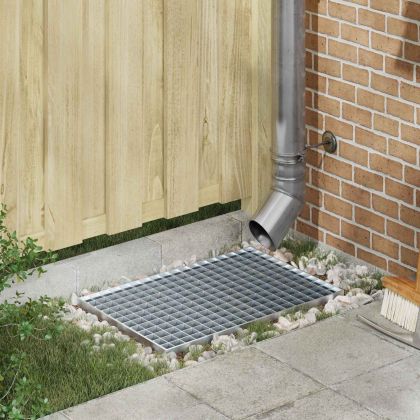 Решетка Сребрист 60 x 40 x 2 cm Горещо поцинкована стомана