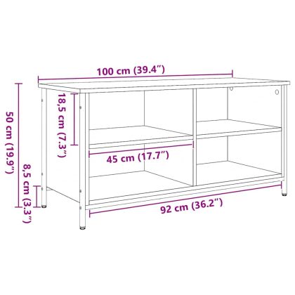 ТВ шкаф Черния дъб 100 x 40 x 50 cm Инженерно дърво