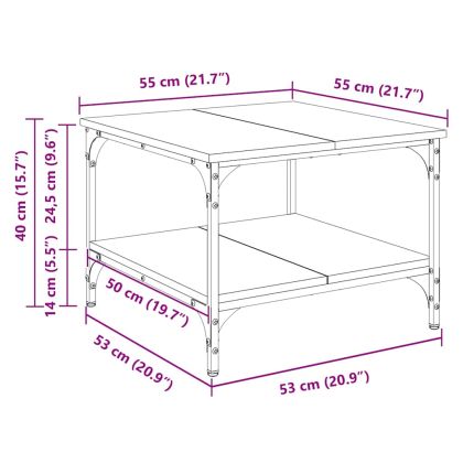 Масичка за кафе Старо дърво 55 x 55 x 40 cm Инженерно дърво