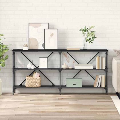 Конзолна маса Черния дъб 160 x 30 x 75 см Инженерно дърво