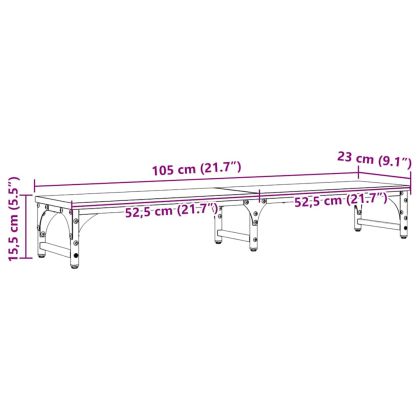Стойка за монитор Черния дъб 105 x 23 x 15,5 cm Инженерно дърво