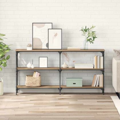 Конзолна маса Дъб 150 x 29 x 75 см Конструирано дърво и метал.