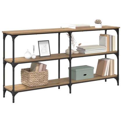 Конзолна маса Дъб 150 x 29 x 75 см Конструирано дърво и метал.