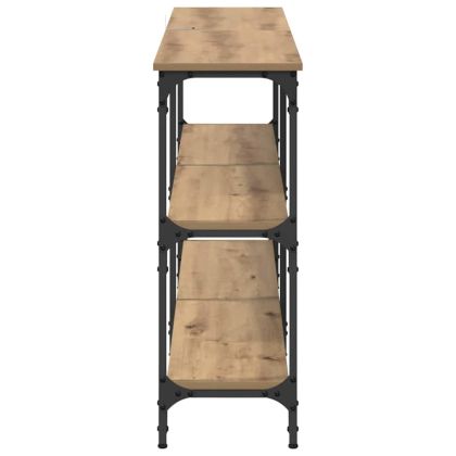 Конзолна маса Дъб 150 x 29 x 75 см Конструирано дърво и метал.