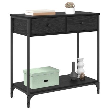 Конзолна маса Черния дъб 75 x 34,5 x 75 см Инженерно дърво