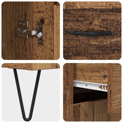 Служебен шкаф Старо дърво 69,5 x 34 x 90 см Инженерно дърво