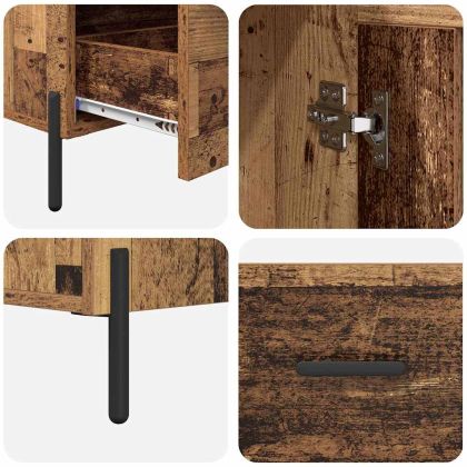 Висок шкаф с чекмедже Corona Старо дърво 69,5 x 31 x 115 см