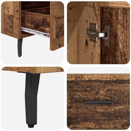 Висок шкаф Старо дърво 69,5 x 31 x 115 см Инженерно дърво