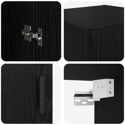 Стенен шкаф Черния дъб 34,5 x 34 x 90 см Инженерно дърво