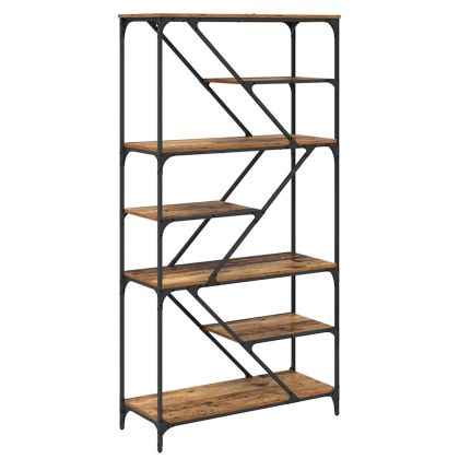 Рафт за книги Старо дърво 91 x 36 x 176 см Инженерно дърво