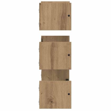 Комплект стенни рафтове 3 pcs Дъб 40x16x14см Инженерно дърво