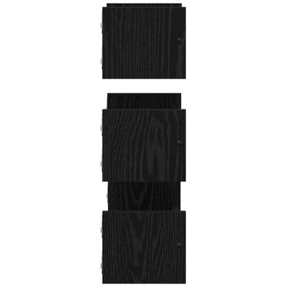 Комплект стенни рафтове с рафт 3 pcs Черния дъб 40x16x14см