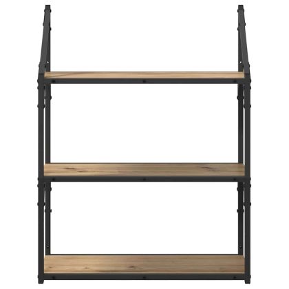Стенен рафт с рафт Дъб 60 x 21 x 78,5 cm Инженерно дърво