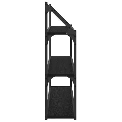 Стенен рафт с рафт Черния дъб 80 x 21 x 78,5 cm Инженерно дърво