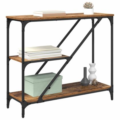 Конзолна маса Старо дърво 88,5 x 30 x 75 см Инженерно дърво