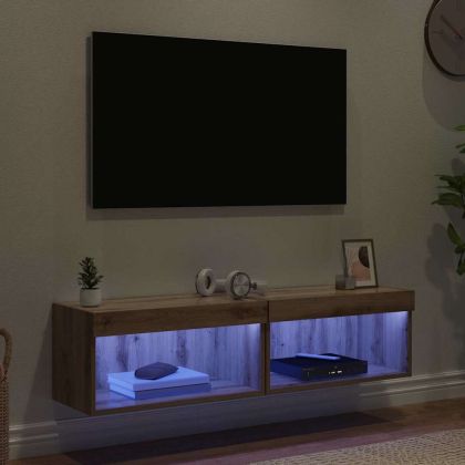 Телевизионни шкафове 2 pcs Дъб 60 x 30 x 30 cm Инженерно дърво