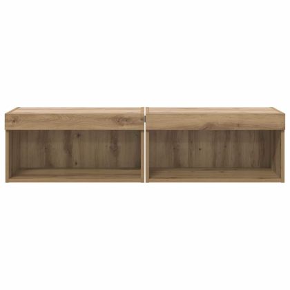 Телевизионни шкафове 2 pcs Дъб 60 x 30 x 30 cm Инженерно дърво
