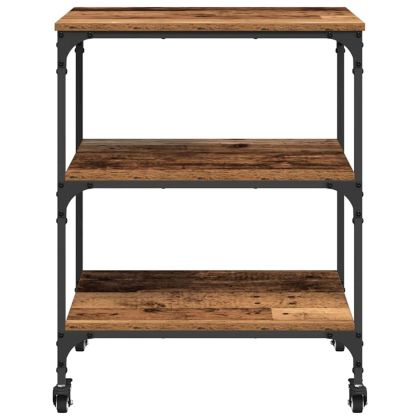 Кухненска количка Старо дърво 60 x 41 x 76 см Инженерно дърво