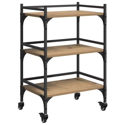 Кухненска количка Дъб 50 x 35 x 75.5 см Инженерно дърво