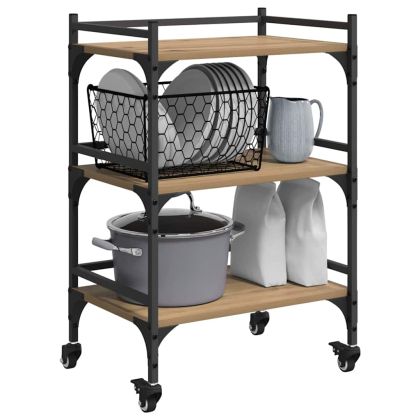 Кухненска количка Дъб 50 x 35 x 75.5 см Инженерно дърво