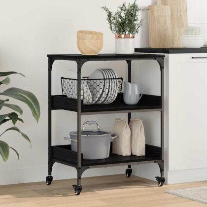 Кухненска количка Черния дъб 60 x 41 x 80.5 см Инженерно дърво
