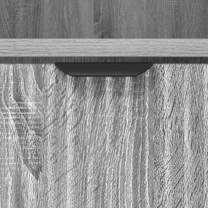 Шкаф за баня с чекмедже с врата Сив Сонома 31,5 x 33 x 190 см