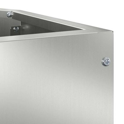 Ъглов сандък за цветя Сребрист 45 x 45 x 35 cm