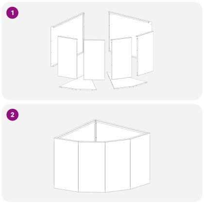 Ъглов сандък за цветя Сребрист 45 x 45 x 35 cm