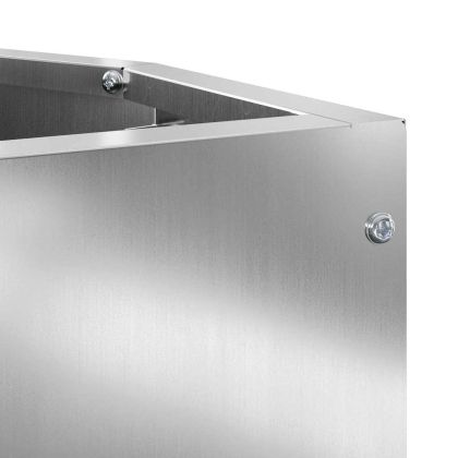 Ъглов сандък за цветя Сребрист 30 x 30 x 35 см