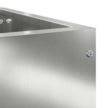 Ъглов сандък за цветя Сребрист 60 x 60 x 50 см