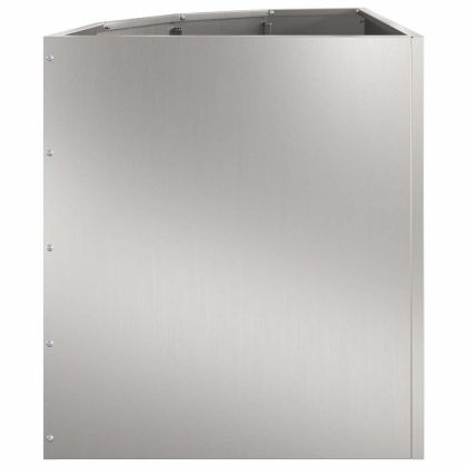 Ъглов сандък за цветя Сребрист 45 x 45 x 50 см