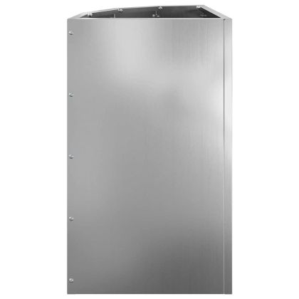 Ъглов сандък за цветя Сребрист 30 x 30 x 50 cm