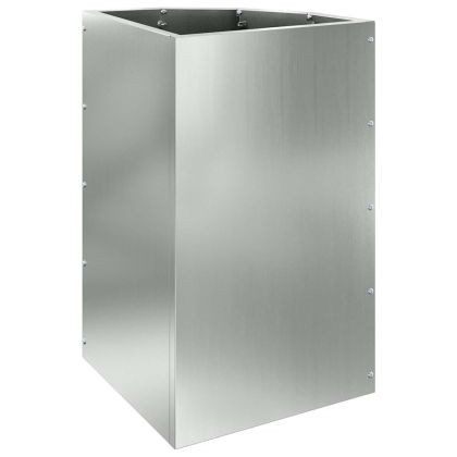 Ъглов сандък за цветя Сребрист 30 x 30 x 50 cm