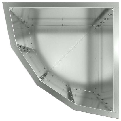 Ъглов сандък за цветя Сребрист 30 x 30 x 50 cm