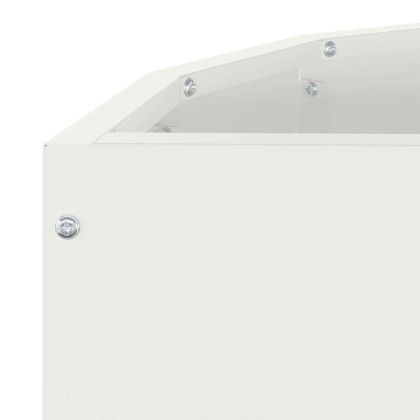 Кашпа Бяло 60 x 30 x 35 см Стомана