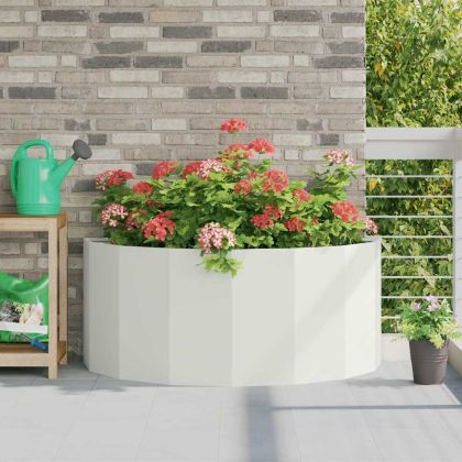 Кашпа Бяло 120 x 60 x 50 см Стомана