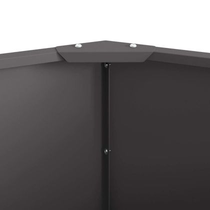 Кашпа Черно 90 x 90 x 35 см Стомана