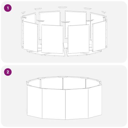 Кашпа Антрацит 90 x 90 x 35 см Стомана